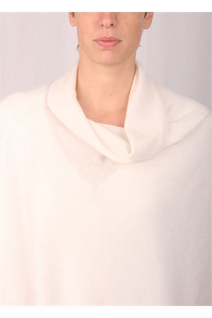Poncho in cashmere modello mantella Art Tricot | 2016125BIANCO